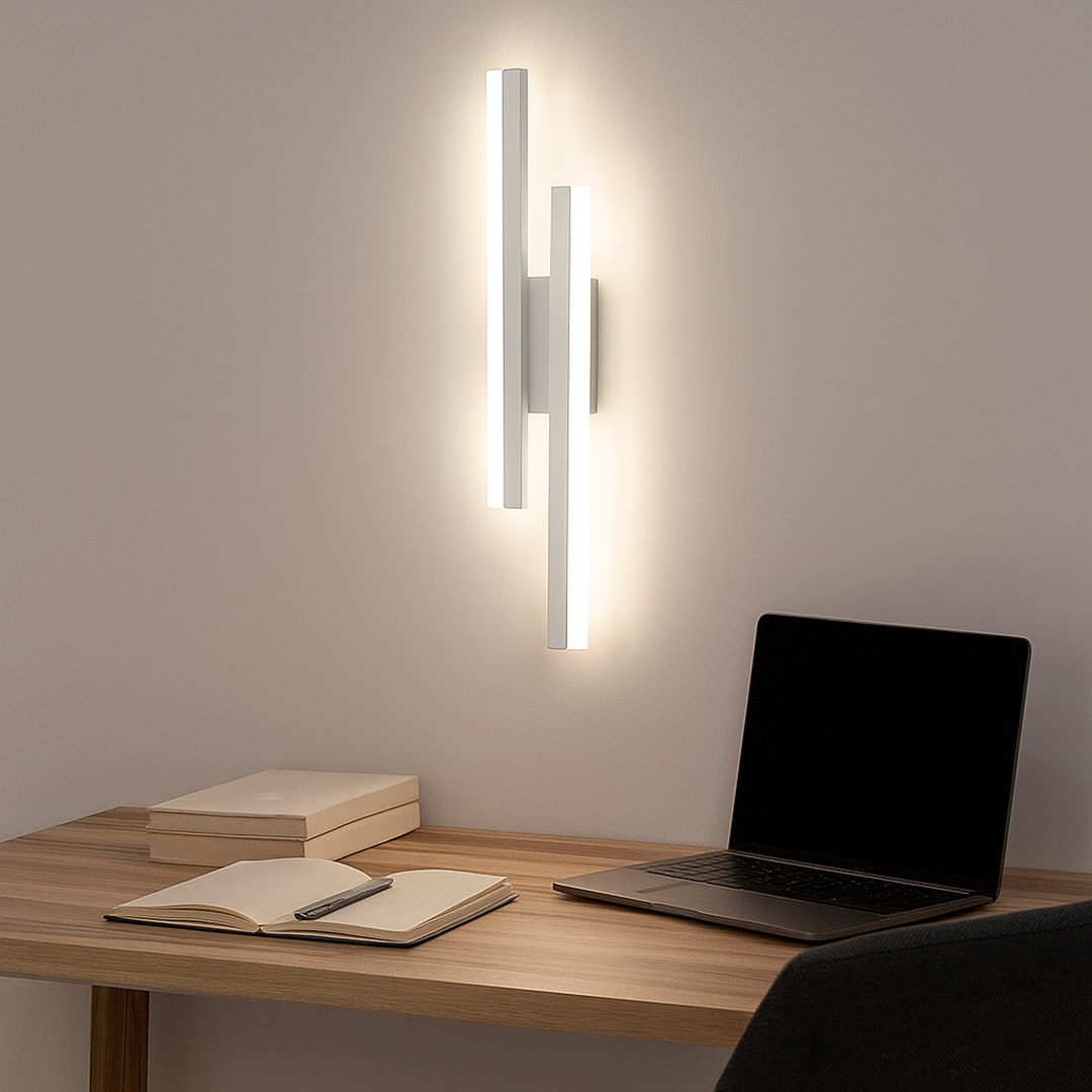 Minimalist Double Bar Wall Light, Colour Adjustable LED