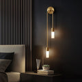 Gold U-Arm Wall Light with Opal Acrylic Shades, G9 LED