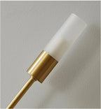 Gold U-Arm Wall Light with Opal Acrylic Shades, G9 LED