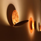 Rotating Moon Disc Wall Light with Warm White LED