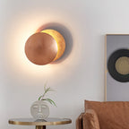 Rotating Moon Disc Wall Light with Warm White LED