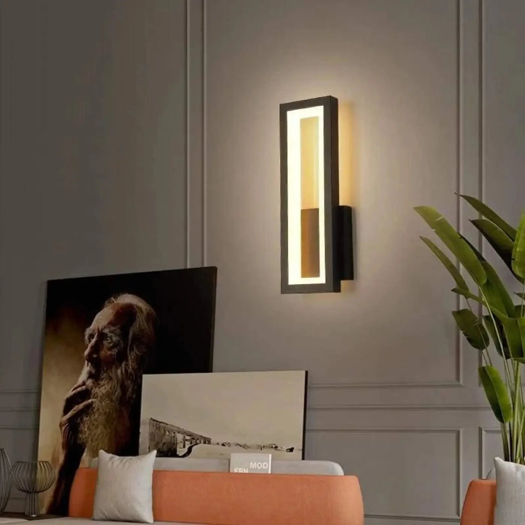 Rectangular Frame Wall Light with Integrated LED