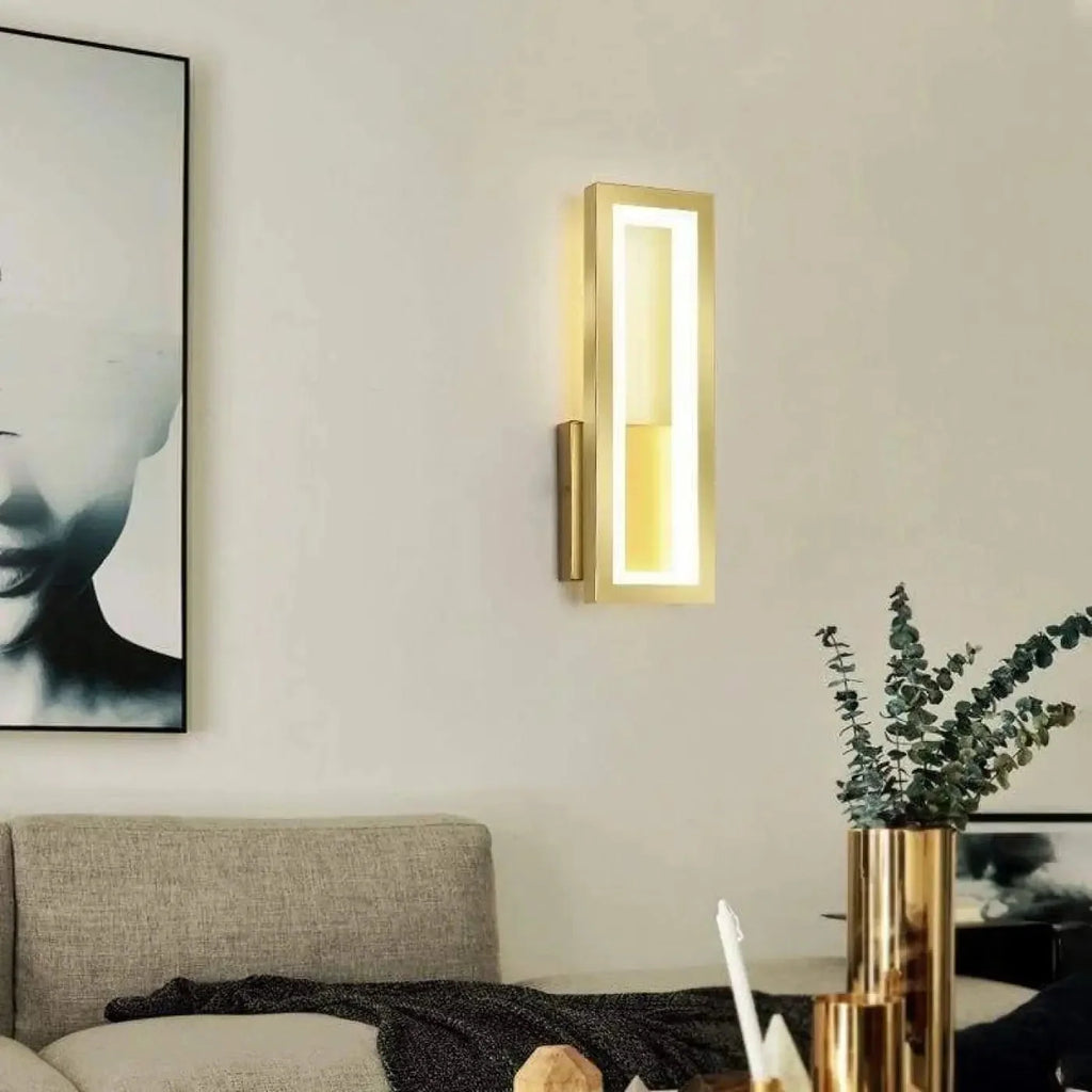 Rectangular Frame Wall Light with Integrated LED
