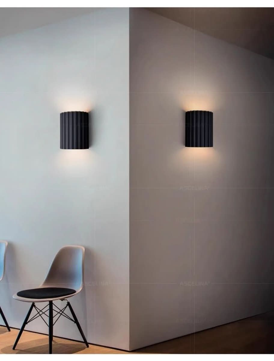 Fluted Wall Light with Warm White Up and Down Glow