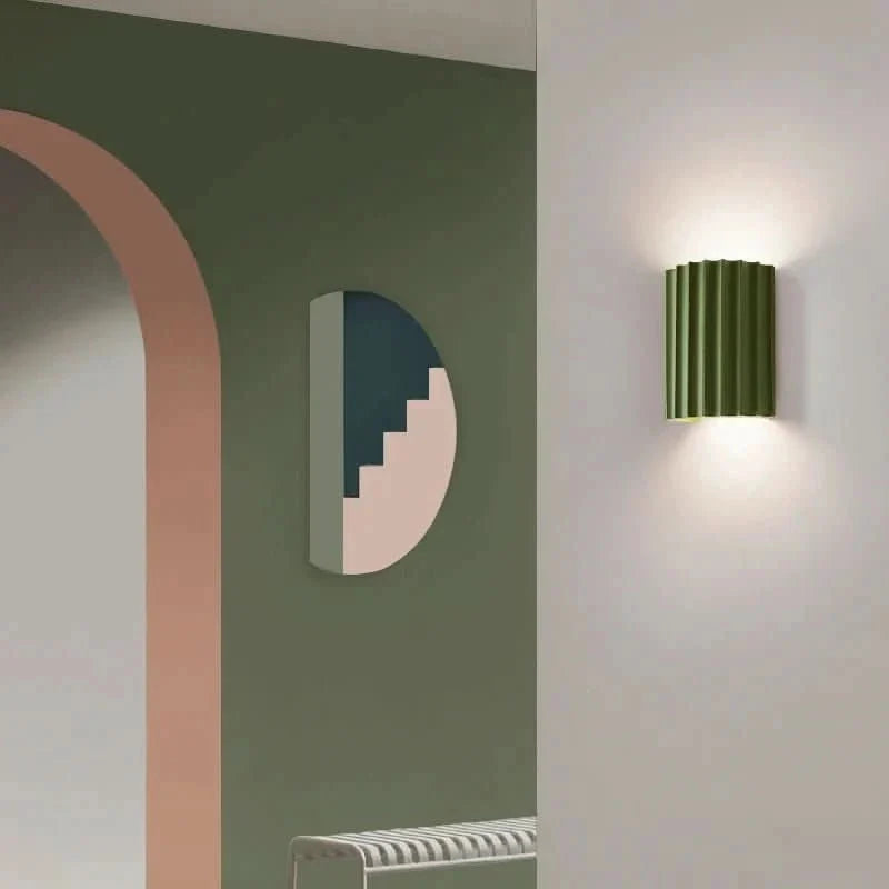 Fluted Wall Light with Warm White Up and Down Glow