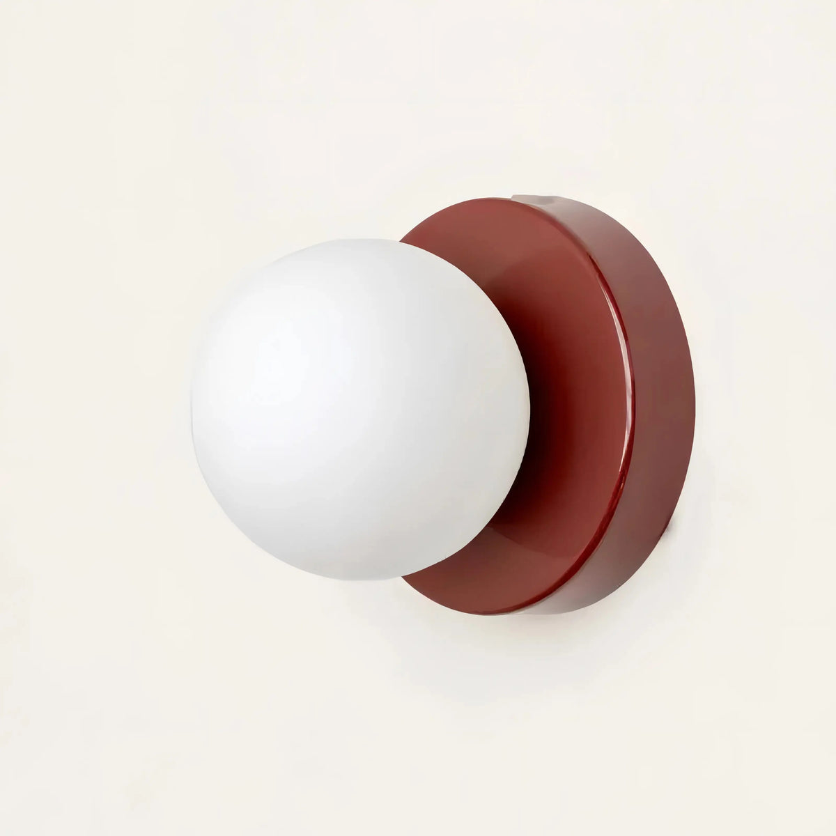 Scandi Wall Light with Round Opal Glass Shade