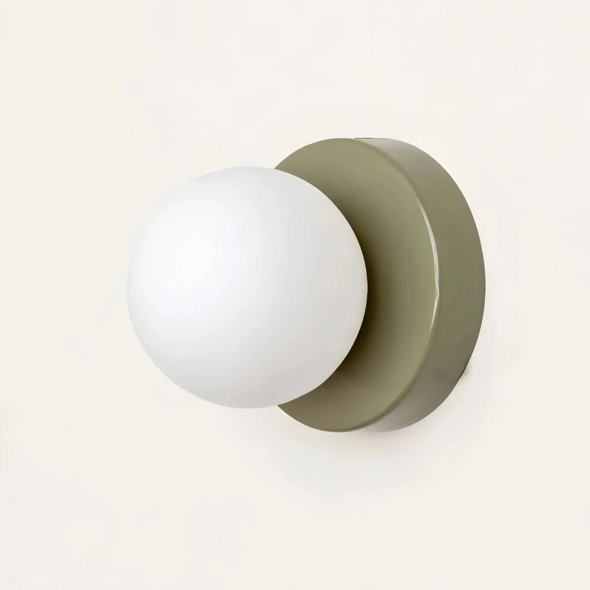 Scandi Wall Light with Round Opal Glass Shade