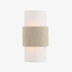 Scandi Twin Cylinder Wall Light with Woven Band Detail
