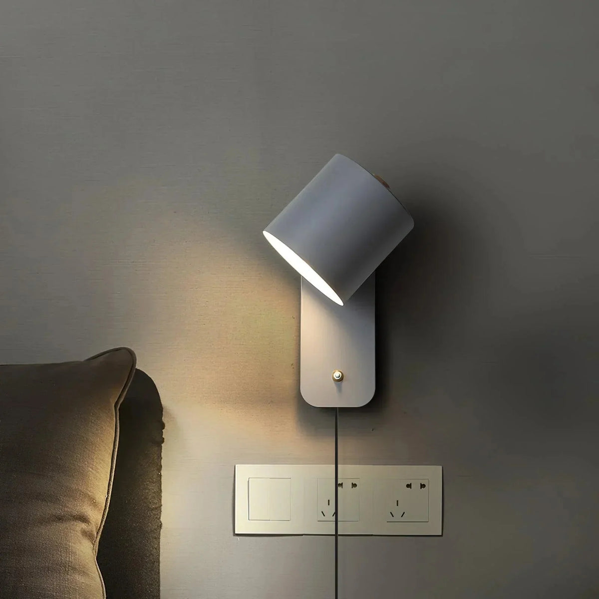 Scandi Plug-In Wall Light with Adjustable Head and Switch