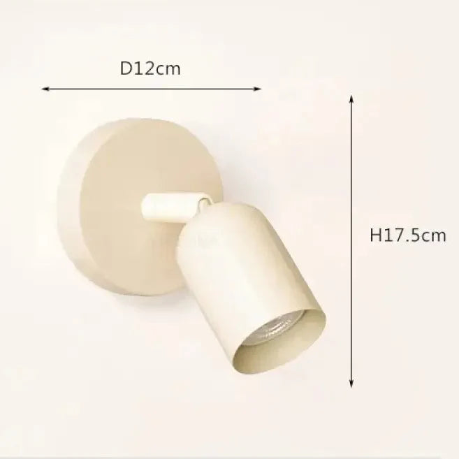 Scandinavian Rotating Tube Wall Light, Minimalist Spot