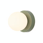 Scandi Wall Light with Opal Globe and Colour Backplate