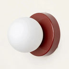 Scandi Wall Light with Opal Globe and Colour Backplate