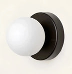 Scandi Wall Light with Opal Globe and Colour Backplate
