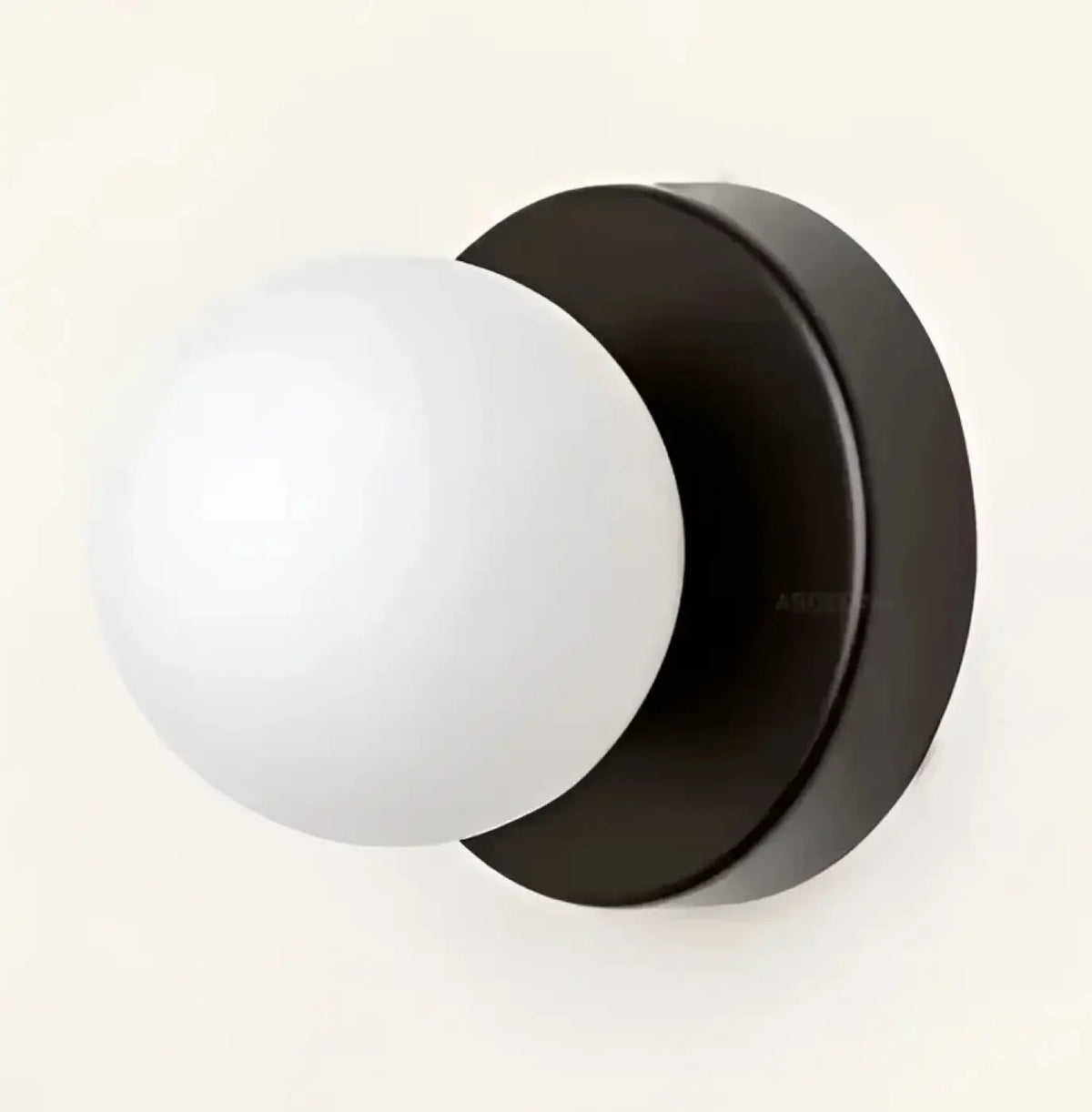 Scandi Wall Light with Opal Globe and Colour Backplate