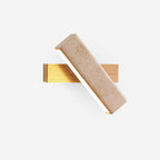 Scandi Travertine and Wood Wall Light, Swivel Shade