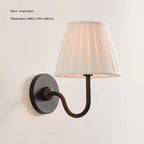 Vintage Pleated Linen Wall Light, One or Two Arms