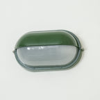 Industrial Outdoor Wall Light with Ribbed Glass Shade
