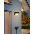 Industrial Outdoor Wall Light with Ribbed Glass Shade