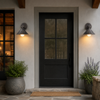 Industrial Outdoor Wall Light with Cone Shade, E27 Iron