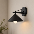 Industrial Outdoor Wall Light with Cone Shade, E27 Iron