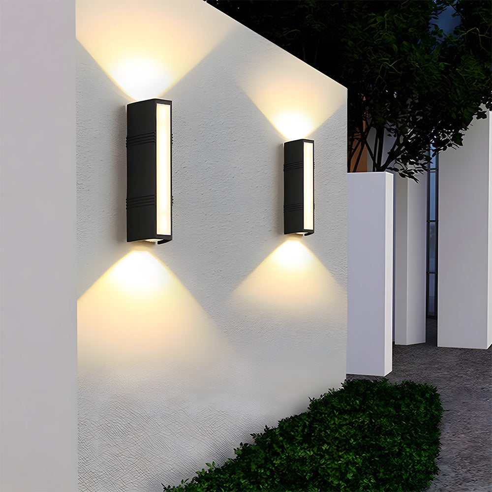 Outdoor LED Wall Light with Up and Down Beam, 4 Sizes