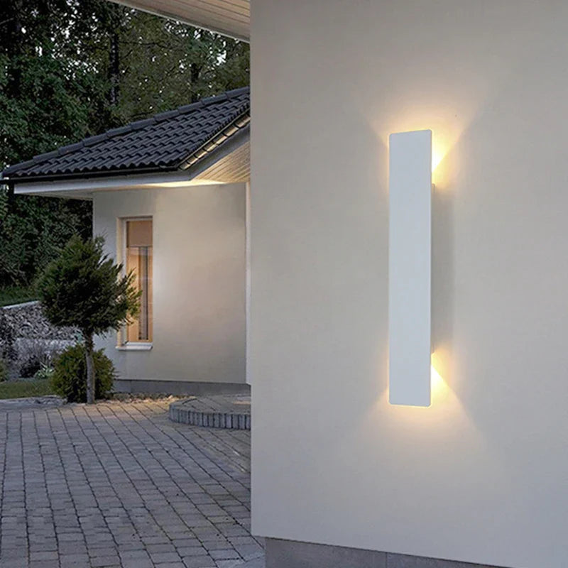 Up and Down Outdoor Wall Light with Integrated Warm LED