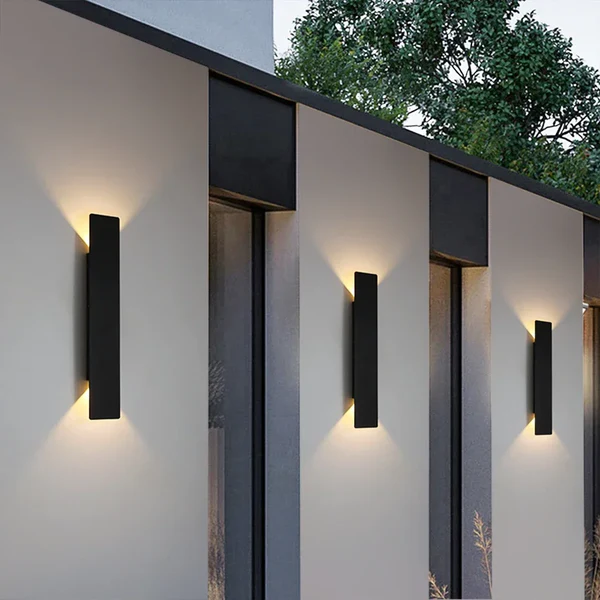 Up and Down Outdoor Wall Light with Integrated Warm LED