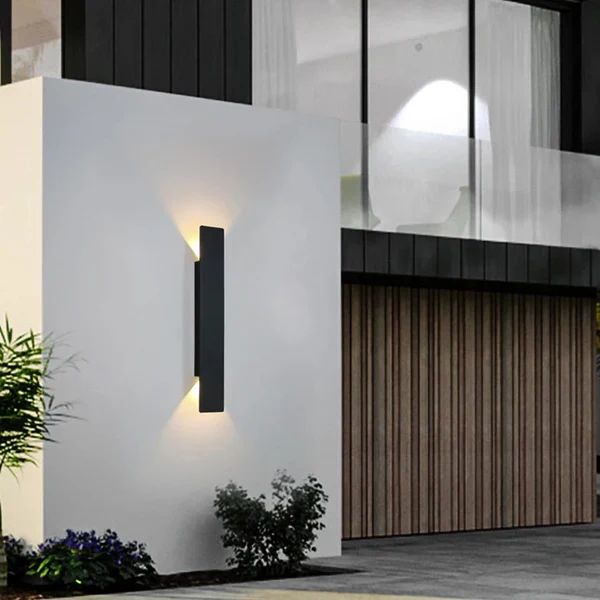 Up and Down Outdoor Wall Light with Integrated Warm LED