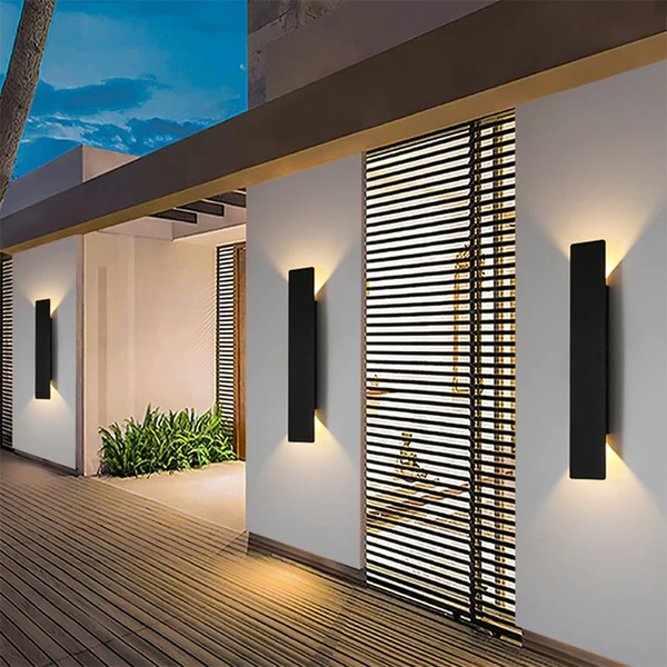 Up and Down Outdoor Wall Light with Integrated Warm LED