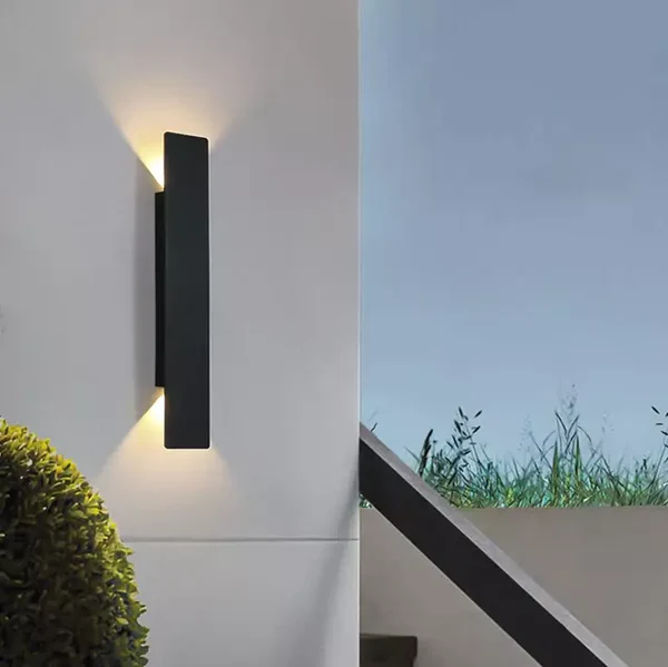 Up and Down Outdoor Wall Light with Integrated Warm LED