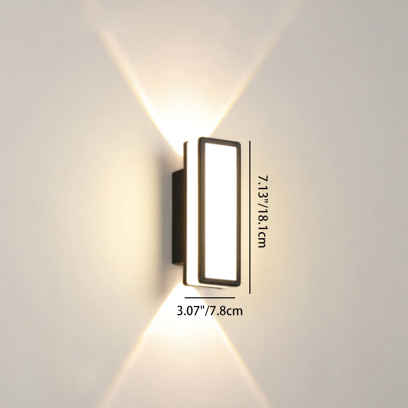 Minimalist Outdoor Up and Down LED Wall Light, IP65