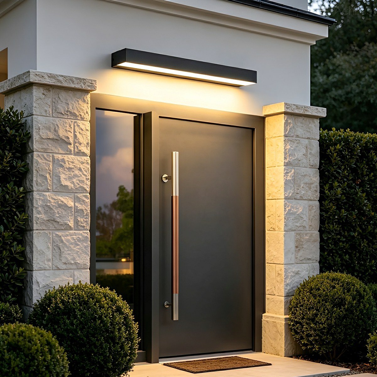 Minimalist Outdoor LED Wall Light, IP65, 20 to 80 cm