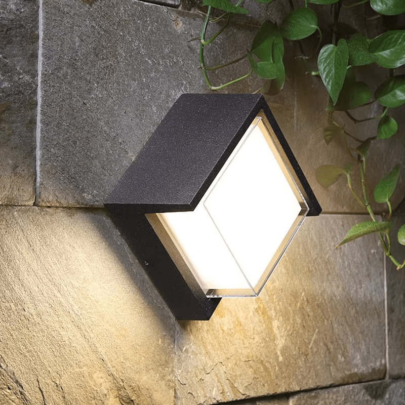Outdoor Wall Light with Motion Sensor, Square or Round, IP65