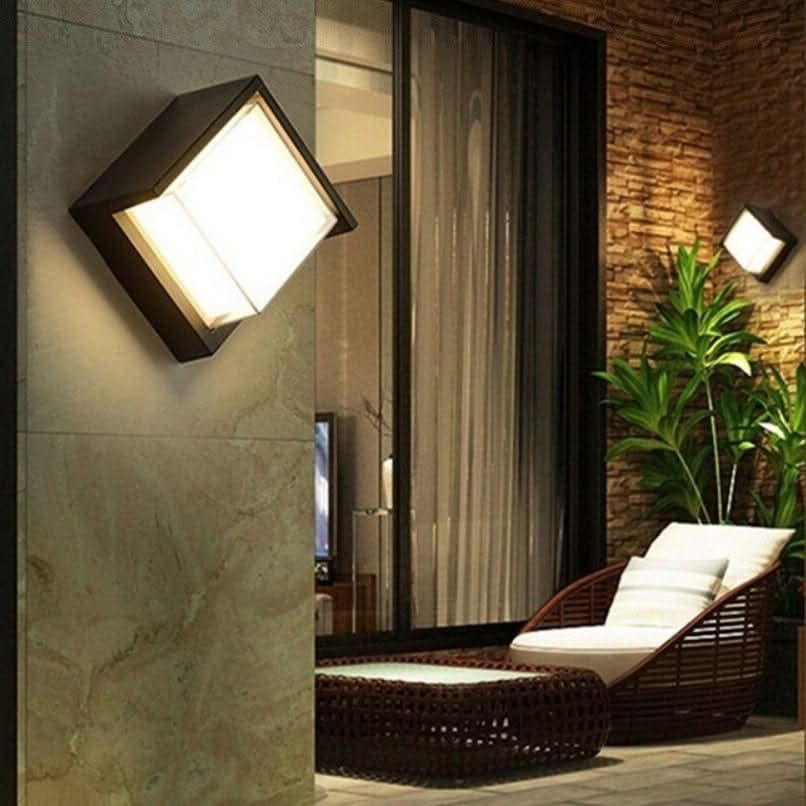 Outdoor Wall Light with Motion Sensor, Square or Round, IP65
