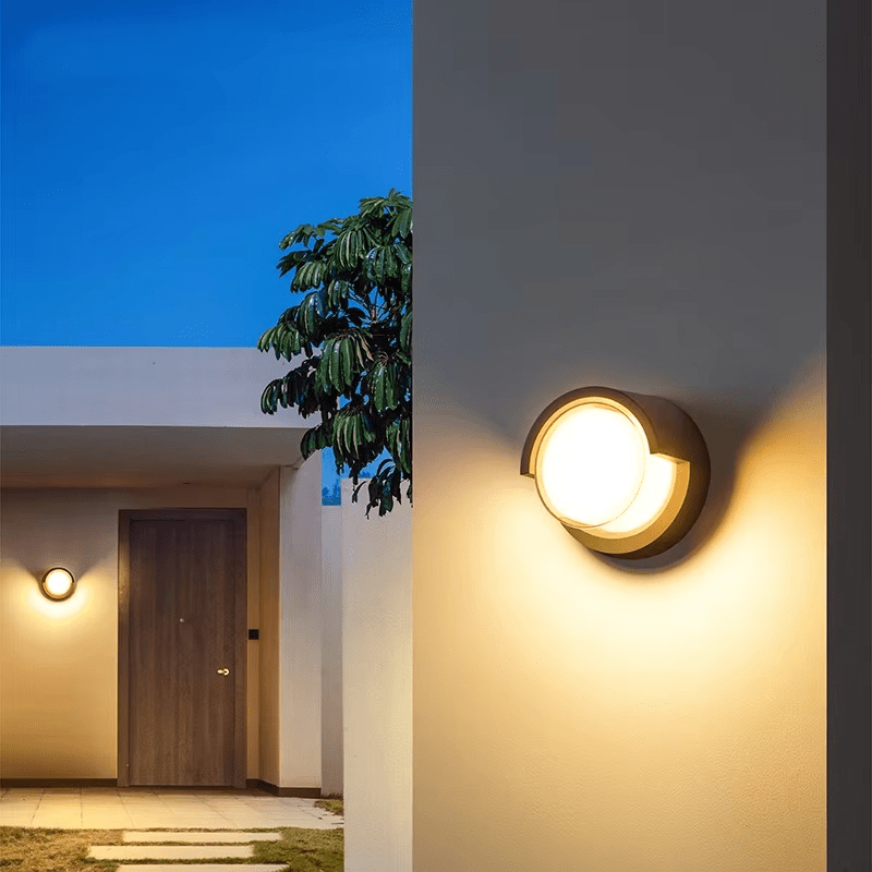 Outdoor Wall Light with Motion Sensor, Square or Round, IP65