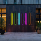 Linear Outdoor LED Wall Light with Motion Sensor, 80 cm