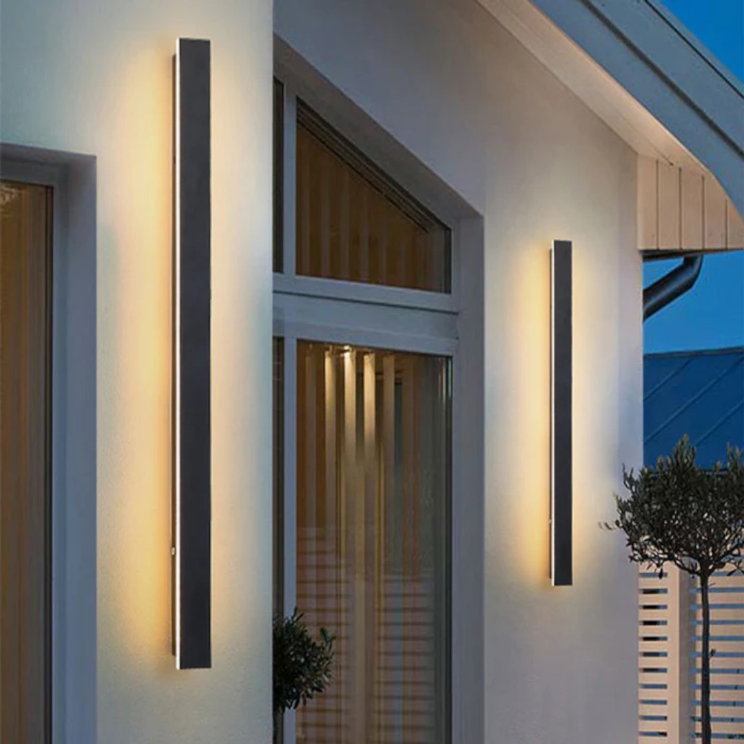 Linear Outdoor LED Wall Light with Motion Sensor, 80 cm
