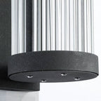 Outdoor Half Cylinder Wall Light with Tubular Glass