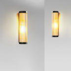 Outdoor Half Cylinder Wall Light with Tubular Glass