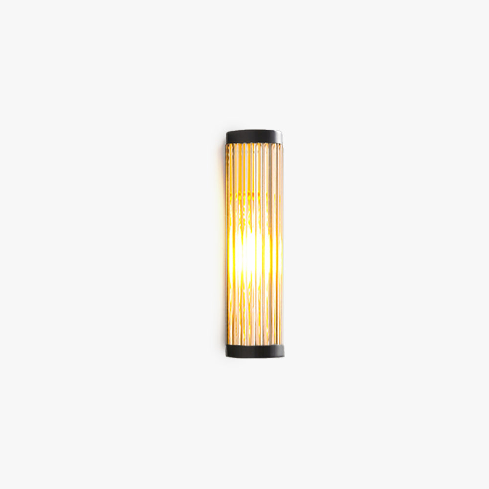 Outdoor Half Cylinder Wall Light with Tubular Glass