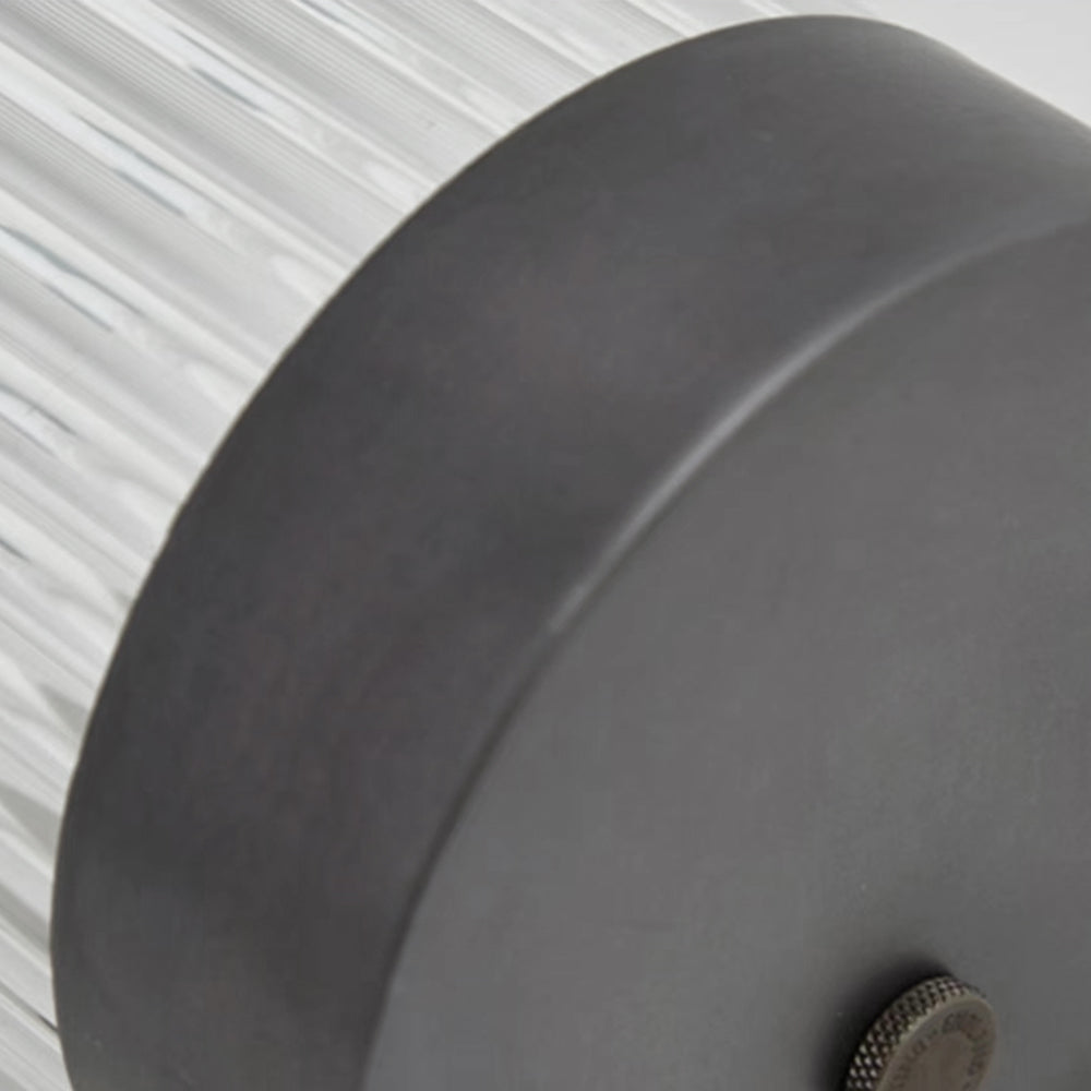 Outdoor Half Cylinder Wall Light with Tubular Glass