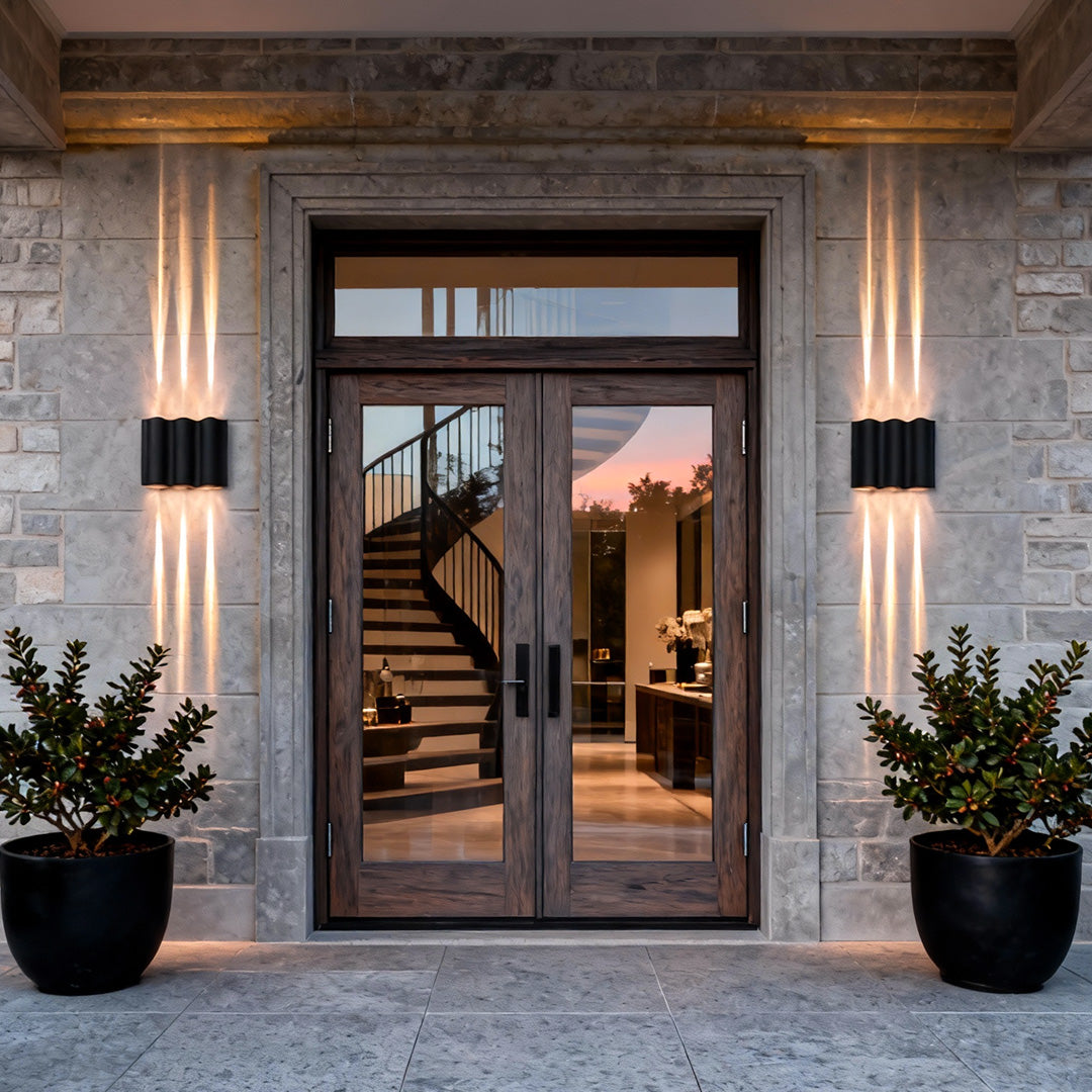 Wave Outdoor Wall Light, Up and Down LED, IP54