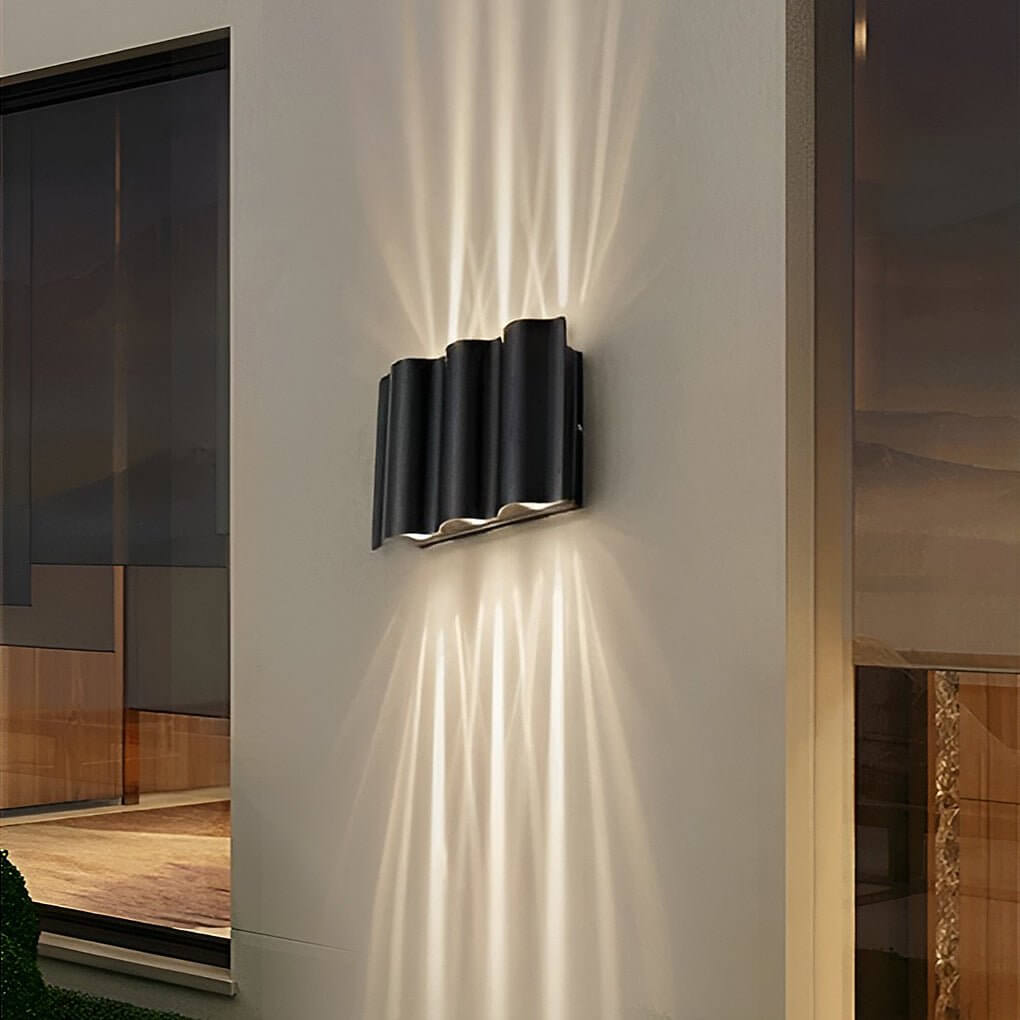 Wave Outdoor Wall Light, Up and Down LED, IP54