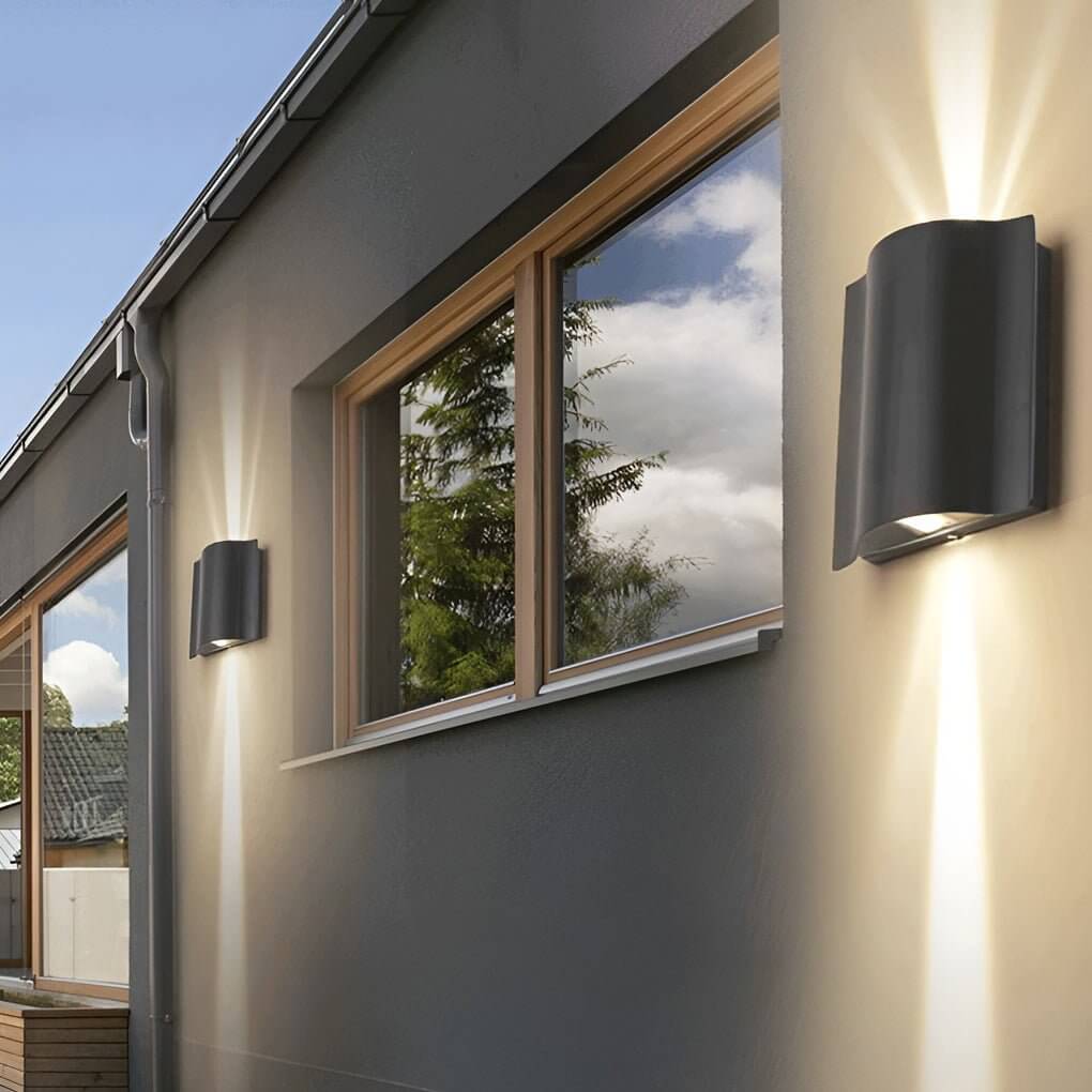 Wave Outdoor Wall Light, Up and Down LED, IP54