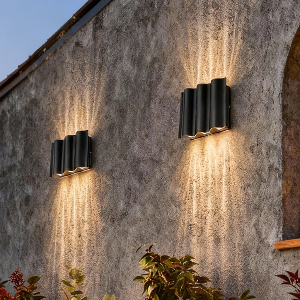 Wave Outdoor Wall Light, Up and Down LED, IP54