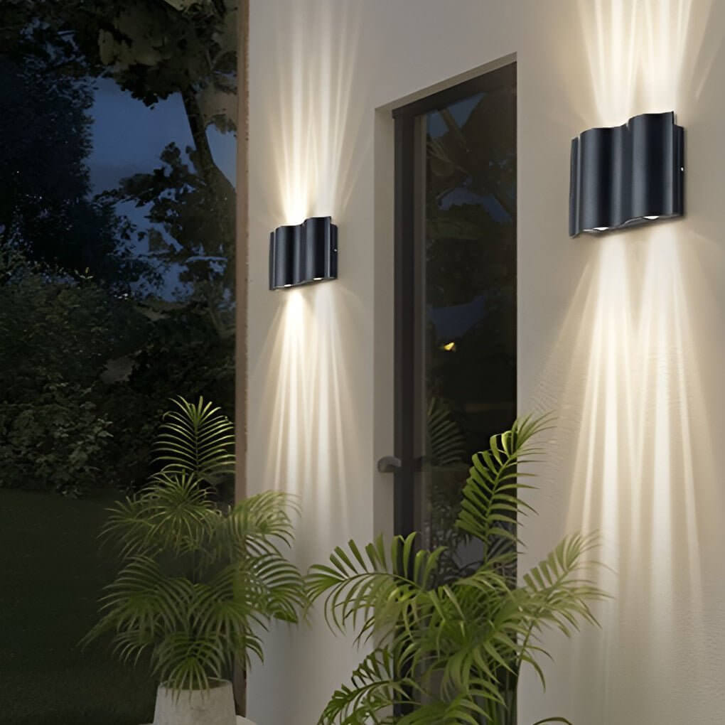 Wave Outdoor Wall Light, Up and Down LED, IP54