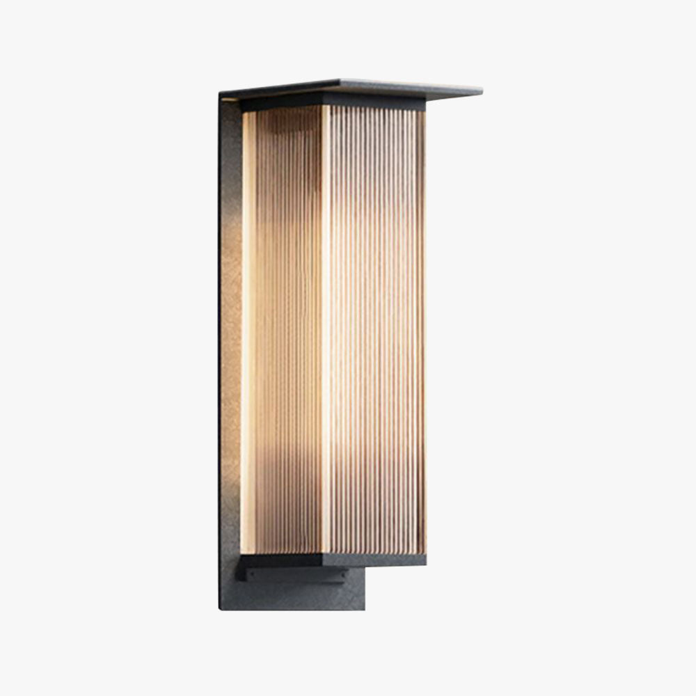 Vertically Ribbed Acrylic Outdoor Wall Light, IP68