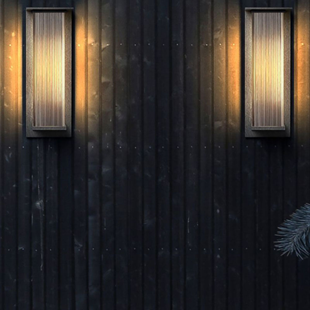 Vertically Ribbed Acrylic Outdoor Wall Light, IP68
