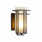 Retro Outdoor Wall Light with Frosted Glass Shade, IP65