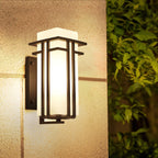 Retro Outdoor Wall Light with Frosted Glass Shade, IP65